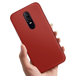 OnePlus 6 - Cover / Mobilcover Mørkerød Dark red