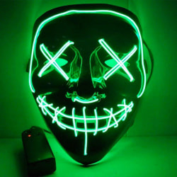 El Wire Purge LED Mask (Grön) - Halloween & Maskerad Grön