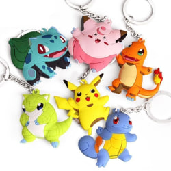 6-Pack - Pokemon Nøkkelring / Nøkkelholder - Pokemon Multicolor