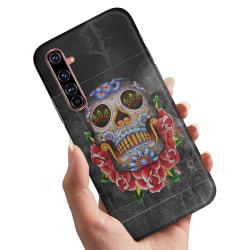 Realme X50 Pro - Cover / Mobile Cover Flowers Skull