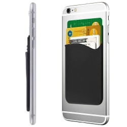 3-Pack Universal Korthållare/Plånbok till Mobil - Självhäftande Svart