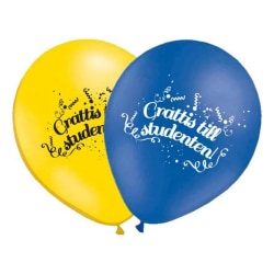 10-Pack - Ballonger Grattis till Studenten - Ballong Student multifärg