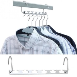 2-Pack - Kleshenger / Krok til henger - Spar plass i garderoben Silver