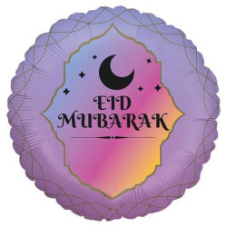 Folieballong - Eid Mubarak - Ramadan - Ballong - 38 cm Ljuslila