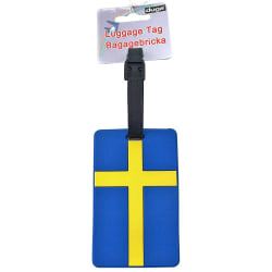 Bagasjemerke / Bagasjemerke - Sveriges flagg - For koffert Blue 4-Pack