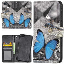 Huawei P30 Lite - Matkapuhelinkotelo Sininen Butterfly