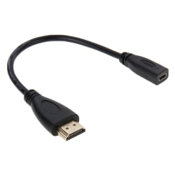 Micro-HDMI Female - HDMI Uros Adapteri, 20cm - Kullattu