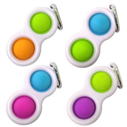 3-Pack - Mini Simple Dimple Pop It Fidget Toys - Legetøj MultiColor Två Bubblor