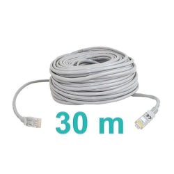 30m - Nätverkskabel Cat5e - Internetkabel grå