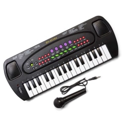 Piano / Keyboard med Mikrofon - (32 Tangenter) Svart