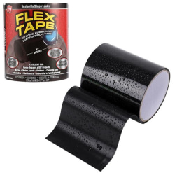 Vattentät Tejp / Flex Tape - Extra Stark - 10cm x 1.5m - Svart Svart