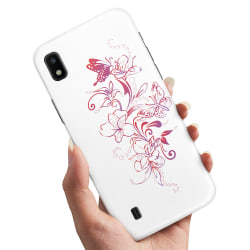 Samsung Galaxy A10 - Skal / Mobilskal Blommor & Fjärilar