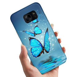 Samsung Galaxy S7 - Cover / Mobiletui Glitter Butterflies
