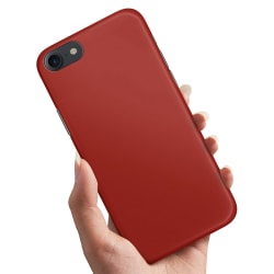iPhone SE (2020) - Kansi / matkapuhelimen kansi Tummanpunainen Dark red