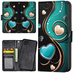 Huawei P40 Lite - Lompakkokotelo Hearts