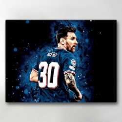 Tavla / Canvastavla - Messi - PSG - 40x30 cm - Canvas