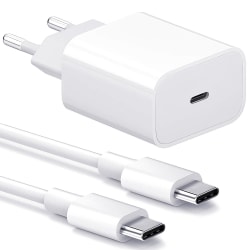 Lader til iPhone 15 - Hurtiglader 20W USB-C White