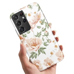 Samsung Galaxy S21 Ultra - Cover / Mobilcover Blomstermønster