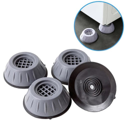 4-Pack Vibrasjonsdemper Vaskemaskin - Føtter som demper vibrasjoner Grey