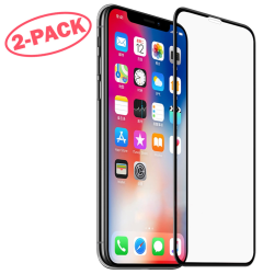 2-Pack Skärmskydd - iPhone 11 Pro - Apple Heltäckande Glas Svart Transparent