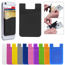 3-Pack Universal kortholder/lommebok for mobil - selvklebende Black