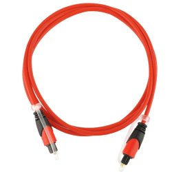 Gullbelagt digital optisk lydkabel / Toslink-kabel - 1m Red