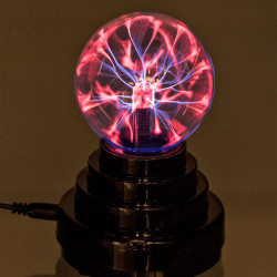 Energiboll Lampa / Plasma Boll - 10 cm Svart