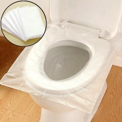 10-Pack - Toaletttrekk - Beskyttelse for Toalett / Toalettsete White