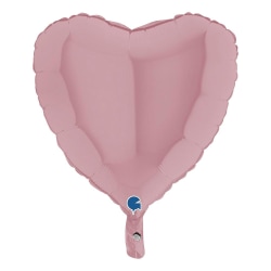 Folieballong 91cm / Stort Hjärta Ballong - Pastellrosa Rosa