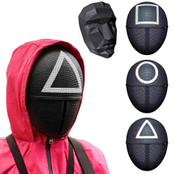 Squid Game Mask med Tillbehör / Ansiktsmask - Cosplay Black Circle
