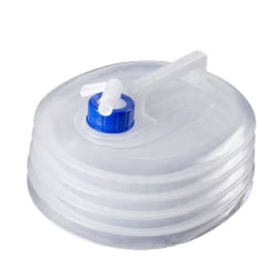 2-pak - 5L vandflaske med vandhane - Sammenklappelig vandbeholder Transparent 2-Pack