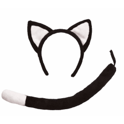 Kissa häntällä - Naamiaisasusteet - musta / valkoinen