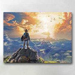 Canvastavla / Tavla - Legend of Zelda - 40x30 cm - Canvas multifärg
