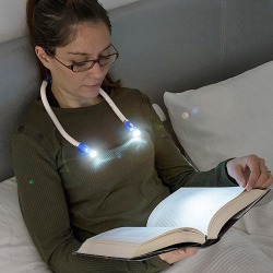 Boklampa med Justerbart Ljus - Läslampa / LED-lampa Bok Vit