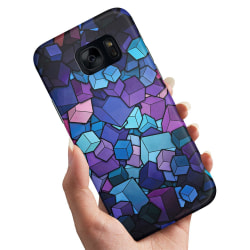 Samsung Galaxy S7 Edge - Cover / Mobilcover Cubes Art