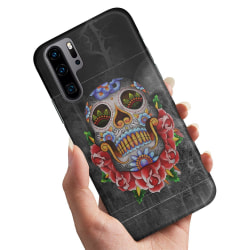 Huawei P30 Pro - Cover / Mobile Cover Flowers Skull