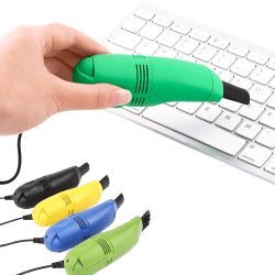 USB-støvsuger for tastatur og bil med børste Black