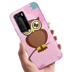 Huawei P40 - Cover / Mobilcover Large Owl