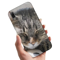 Huawei P20 Lite - Cover / Mobilcover Sleeping Cat