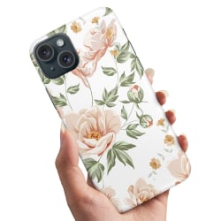 iPhone 15 - Cover/Mobilcover Blomstermønster