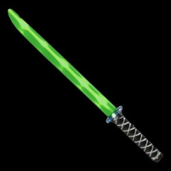 Blinkende ninjasverd / lasersverd / sverd - grønn