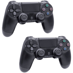 2-Kpl - PS4-ohjain DoubleShock PlayStation 4:lle - Langaton Black