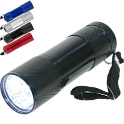 2-Pack - Lommelygte / LED-lampe - Bærbar - 9 LED'er Multicolor