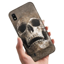 Samsung Galaxy A10 - Deksel / Mobilveske Cracked Skull