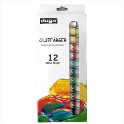 Oliemaling - 12 farver - (12 ml) - Kunstnermaling Multicolor