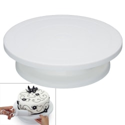 Roterande Tårtfat - Fat för Dekorering - Tårtsnurra Tårta Vit