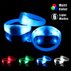 2-pakkaus - LED-rannekoru silikonia / vilkkuva refleksi - monivärinen Multicolor