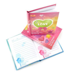Dagbok / Skrivbok med Kärlekstema - Linjerat multifärg