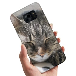 Samsung Galaxy S7 Edge - Cover / Mobilcover Sleeping Cat