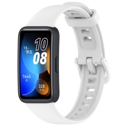 Silikonrem för Huawei Band 8 Rem Tillbehör SmartWatch Ersättningsurband Armband Correa Armband för Huawei Band 8 White
